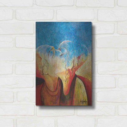 Luxe Metal Art 'The Kiss' by Samedin Asllani, Metal Wall Art,12x16