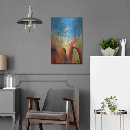 Luxe Metal Art 'The Kiss' by Samedin Asllani, Metal Wall Art,16x24