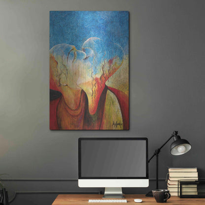 Luxe Metal Art 'The Kiss' by Samedin Asllani, Metal Wall Art,24x36