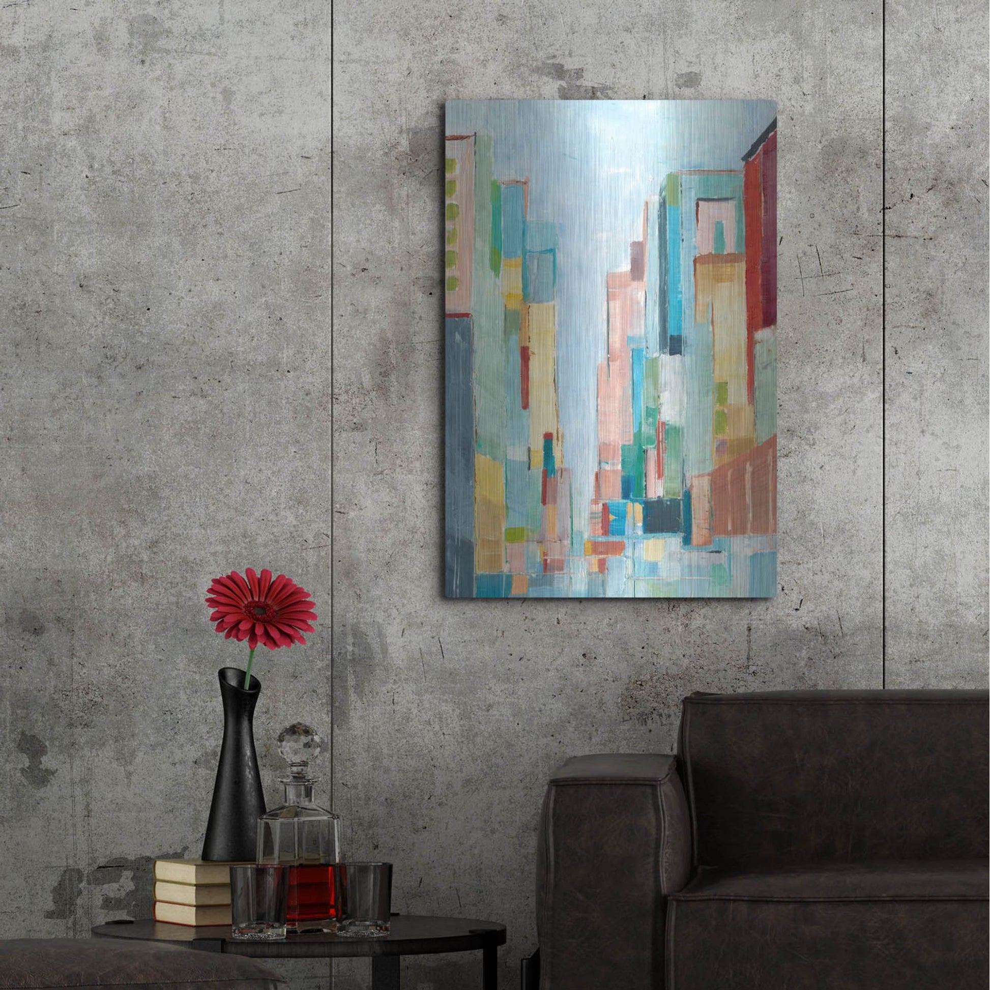 Luxe Metal Art 'Uptown Contemporary II' by Ethan Harper, Metal Wall Art,24x36