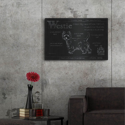 Luxe Metal Art 'Blueprint Westie II' by Ethan Harper, Metal Wall Art,36x24