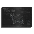 Luxe Metal Art 'Blueprint Westie II' by Ethan Harper, Metal Wall Art