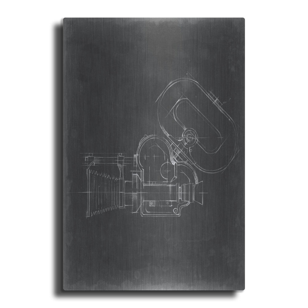Luxe Metal Art 'Camera Blueprint V' by Ethan Harper, Metal Wall Art