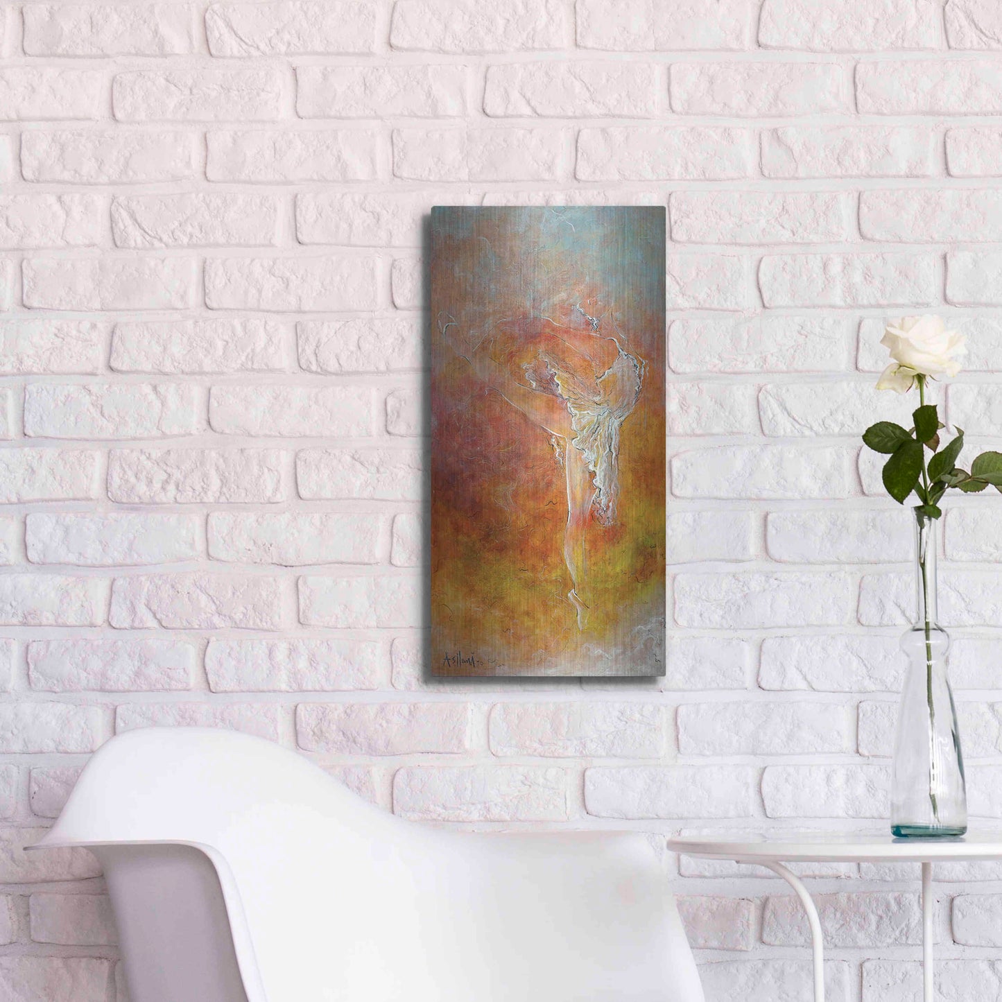 Luxe Metal Art 'Dance Course' by Samedin Asllani, Metal Wall Art,12x24