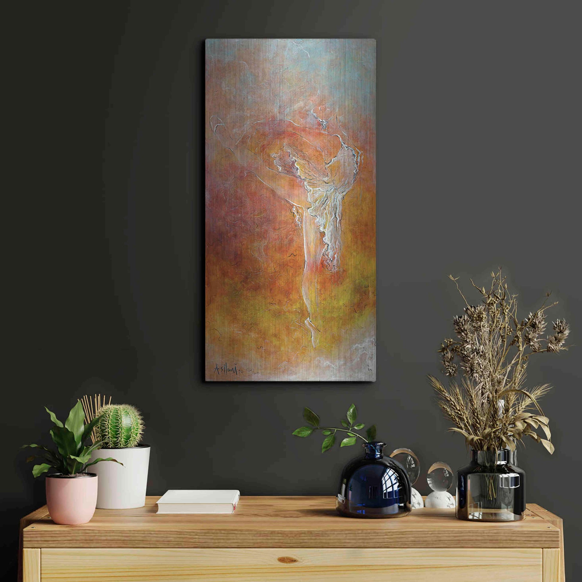 Luxe Metal Art 'Dance Course' by Samedin Asllani, Metal Wall Art,12x24