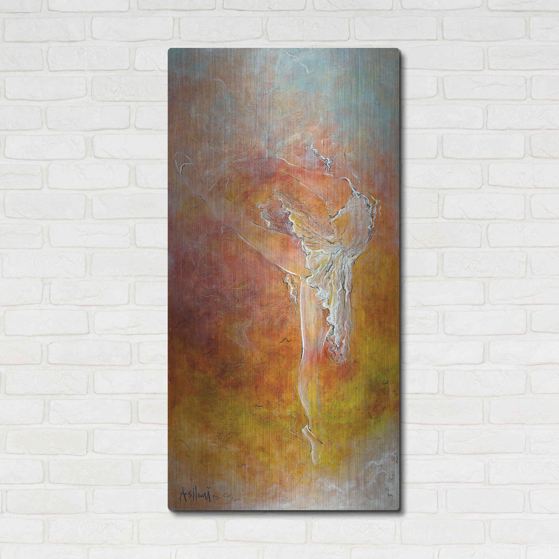 Luxe Metal Art 'Dance Course' by Samedin Asllani, Metal Wall Art,24x48