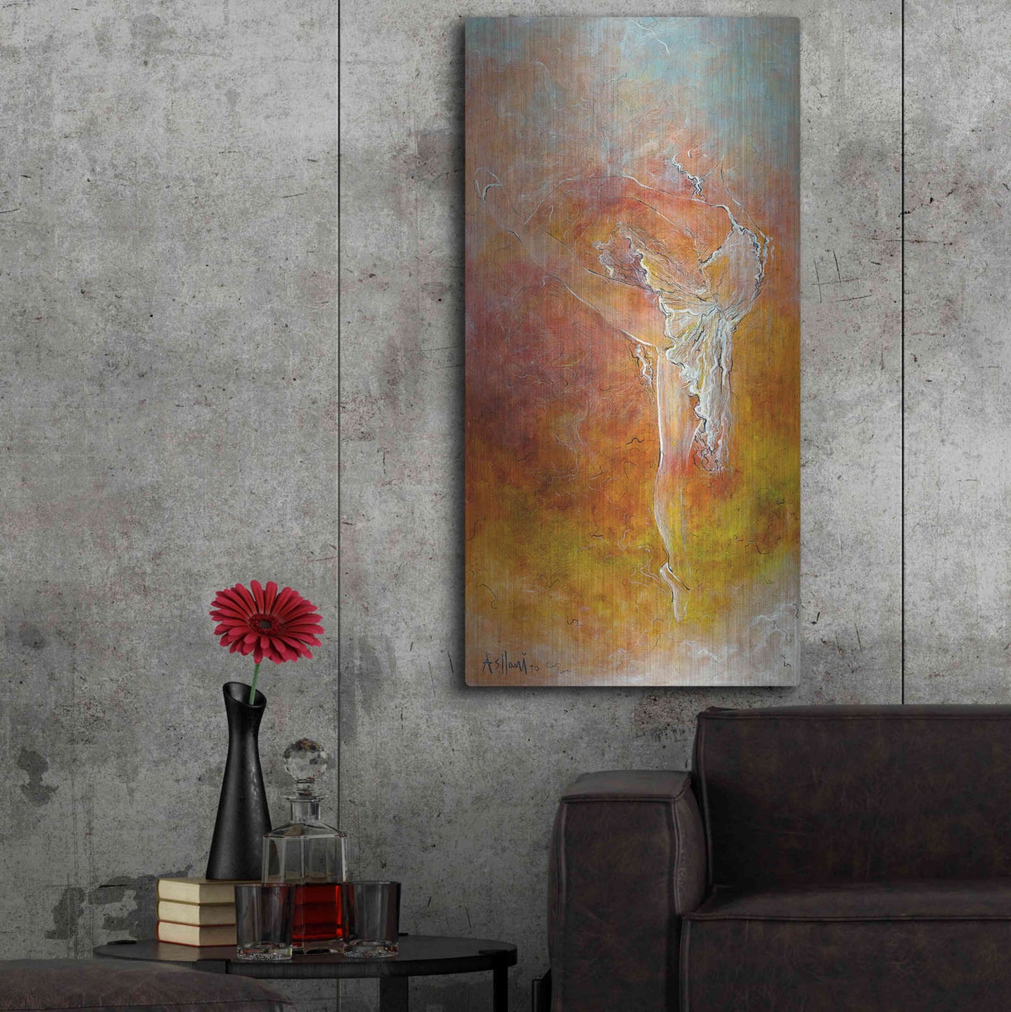 Luxe Metal Art 'Dance Course' by Samedin Asllani, Metal Wall Art,24x48