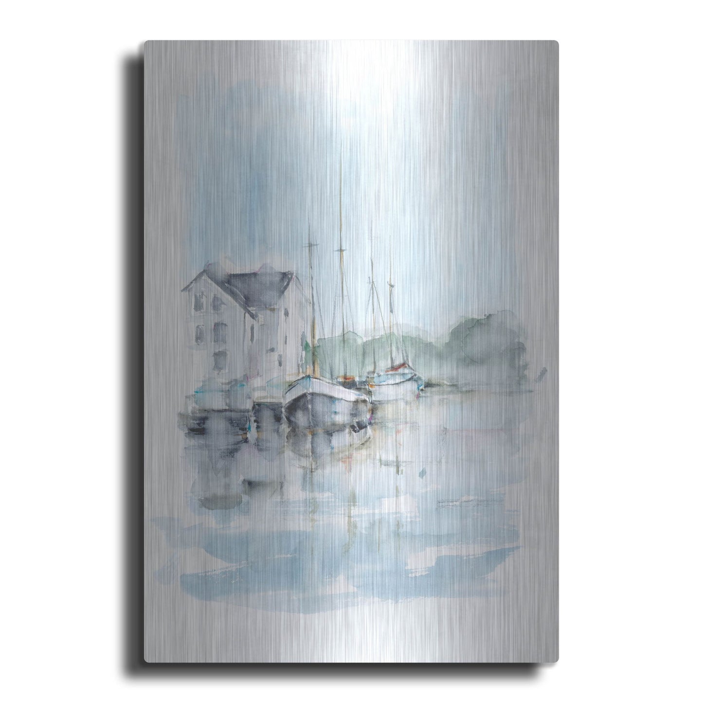 Luxe Metal Art 'New England Port I' by Ethan Harper, Metal Wall Art