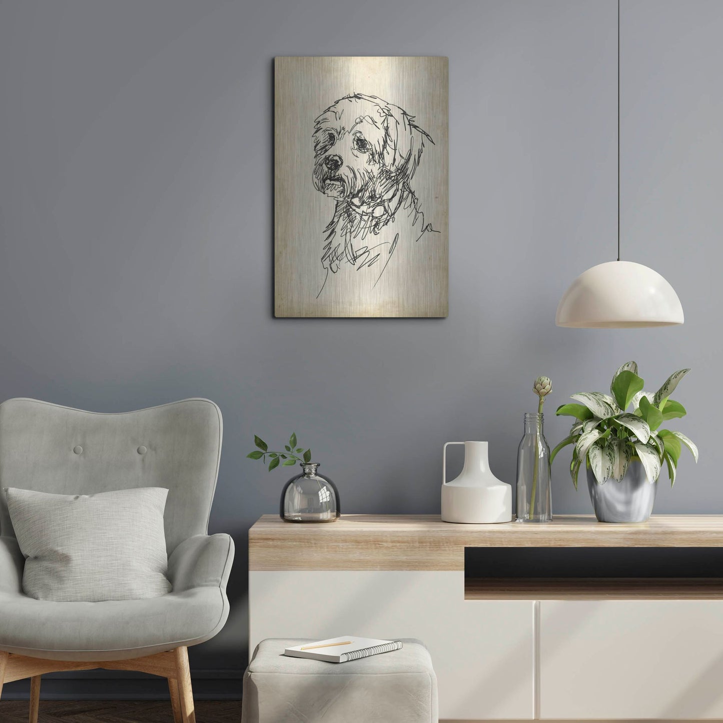 Luxe Metal Art 'Breed Studies III' by Ethan Harper, Metal Wall Art,16x24