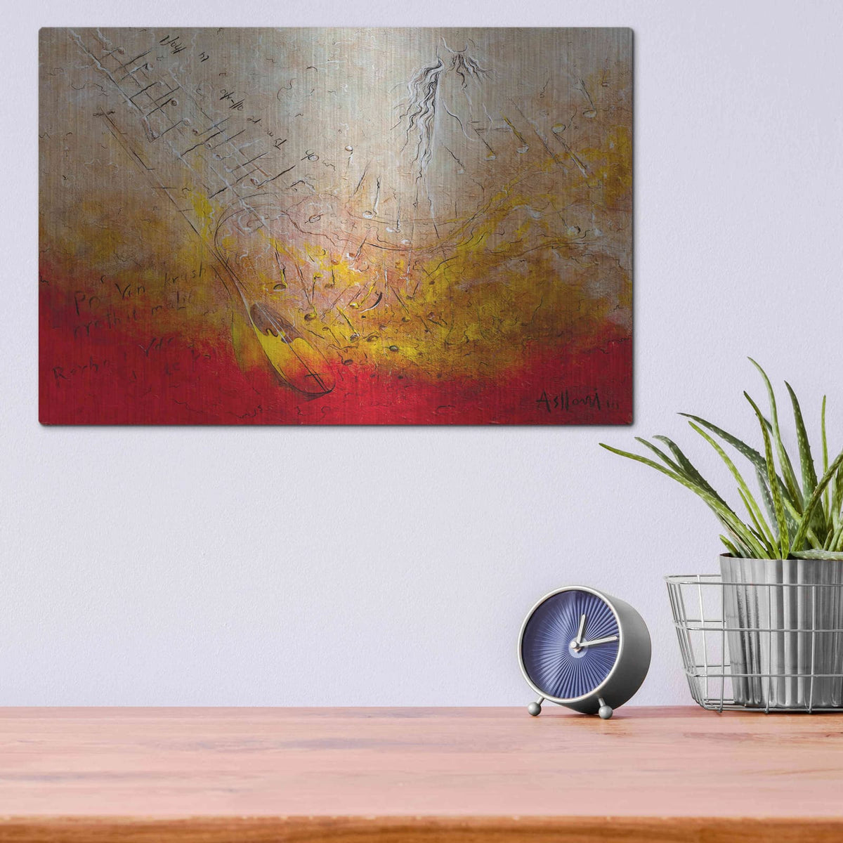 'Song of Rexha' by Samedin Asllani – Metal Wall Art, 16x12 room view