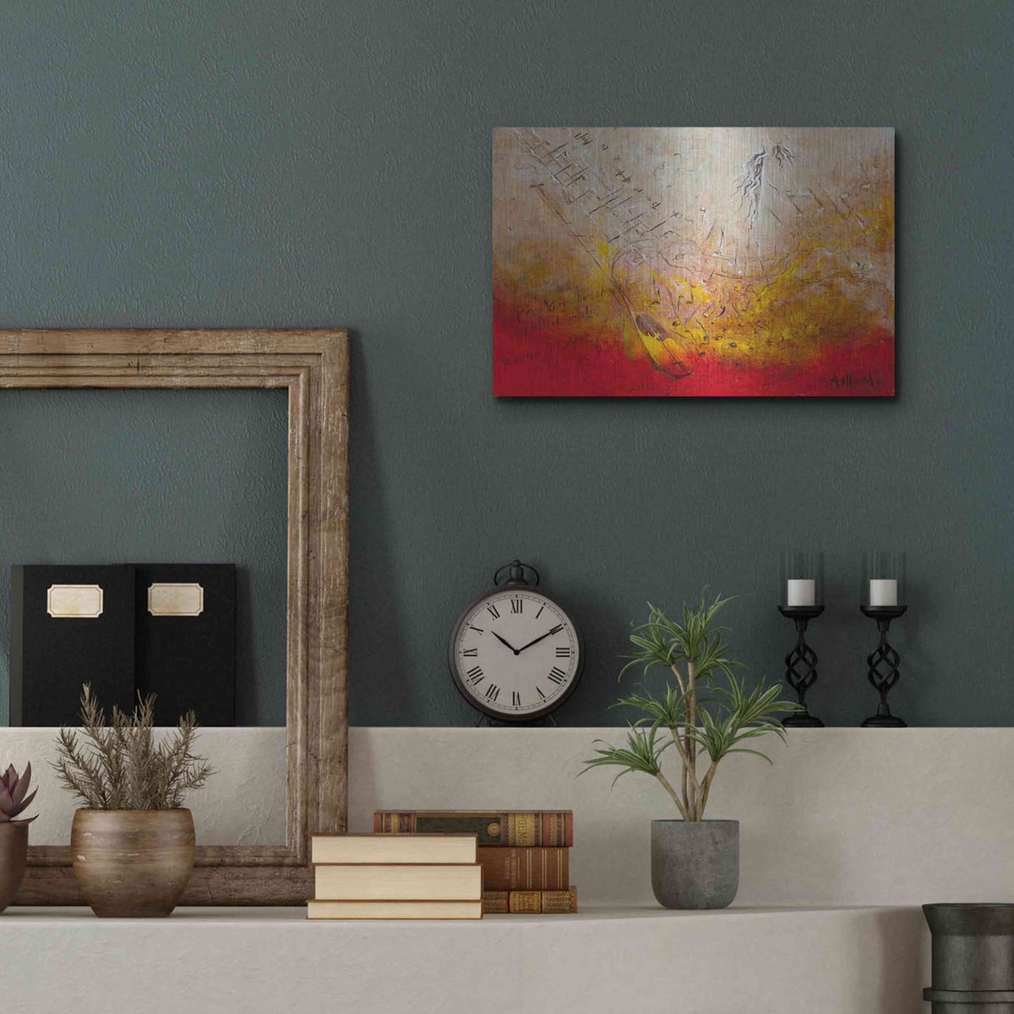 Luxe Metal Art 'Song of Rexha' by Samedin Asllani, Metal Wall Art,16x12