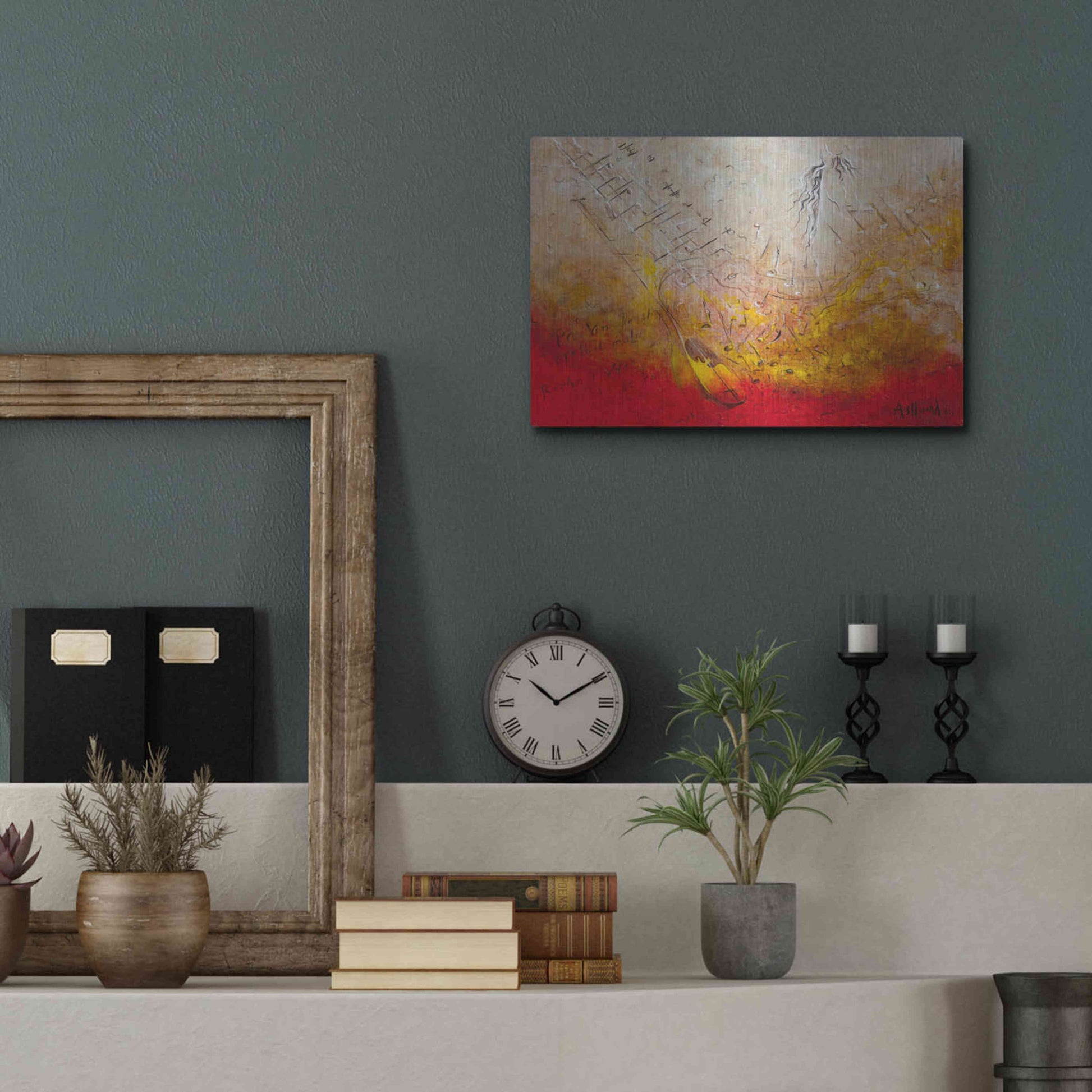 Luxe Metal Art 'Song of Rexha' by Samedin Asllani, Metal Wall Art,16x12