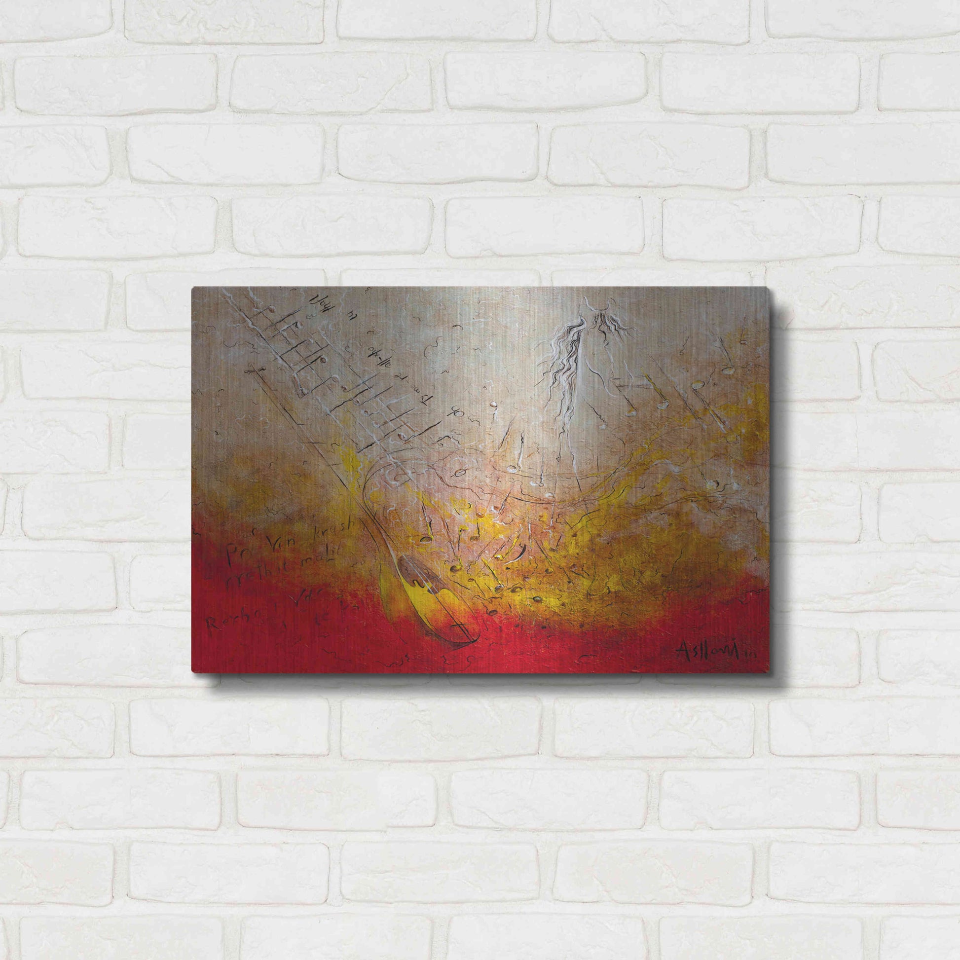 Luxe Metal Art 'Song of Rexha' by Samedin Asllani, Metal Wall Art,24x16