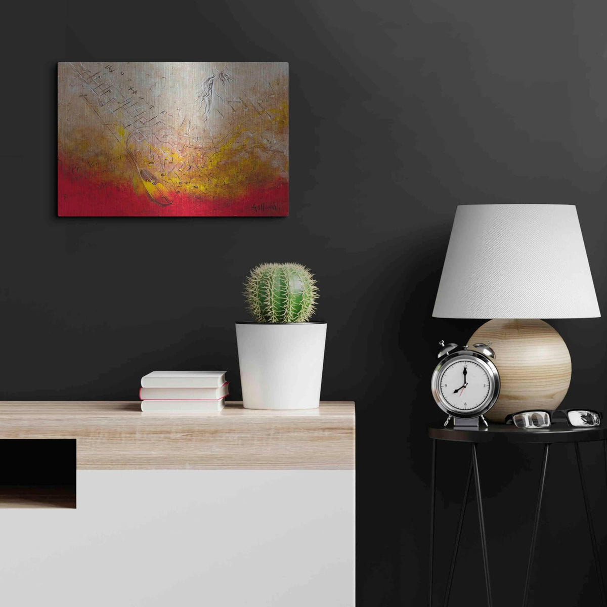 'Song of Rexha' by Samedin Asllani – Metal Wall Art, 24x16 room view
