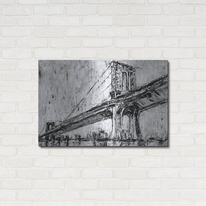 Luxe Metal Art 'Iconic Suspension Bridge I' by Ethan Harper, Metal Wall Art,36x24