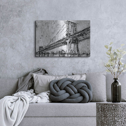 Luxe Metal Art 'Iconic Suspension Bridge I' by Ethan Harper, Metal Wall Art,36x24