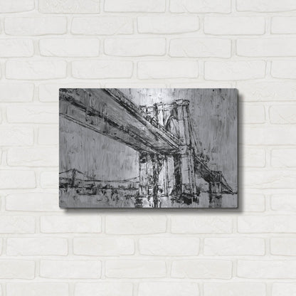 Luxe Metal Art 'Iconic Suspension Bridge II' by Ethan Harper, Metal Wall Art,24x16