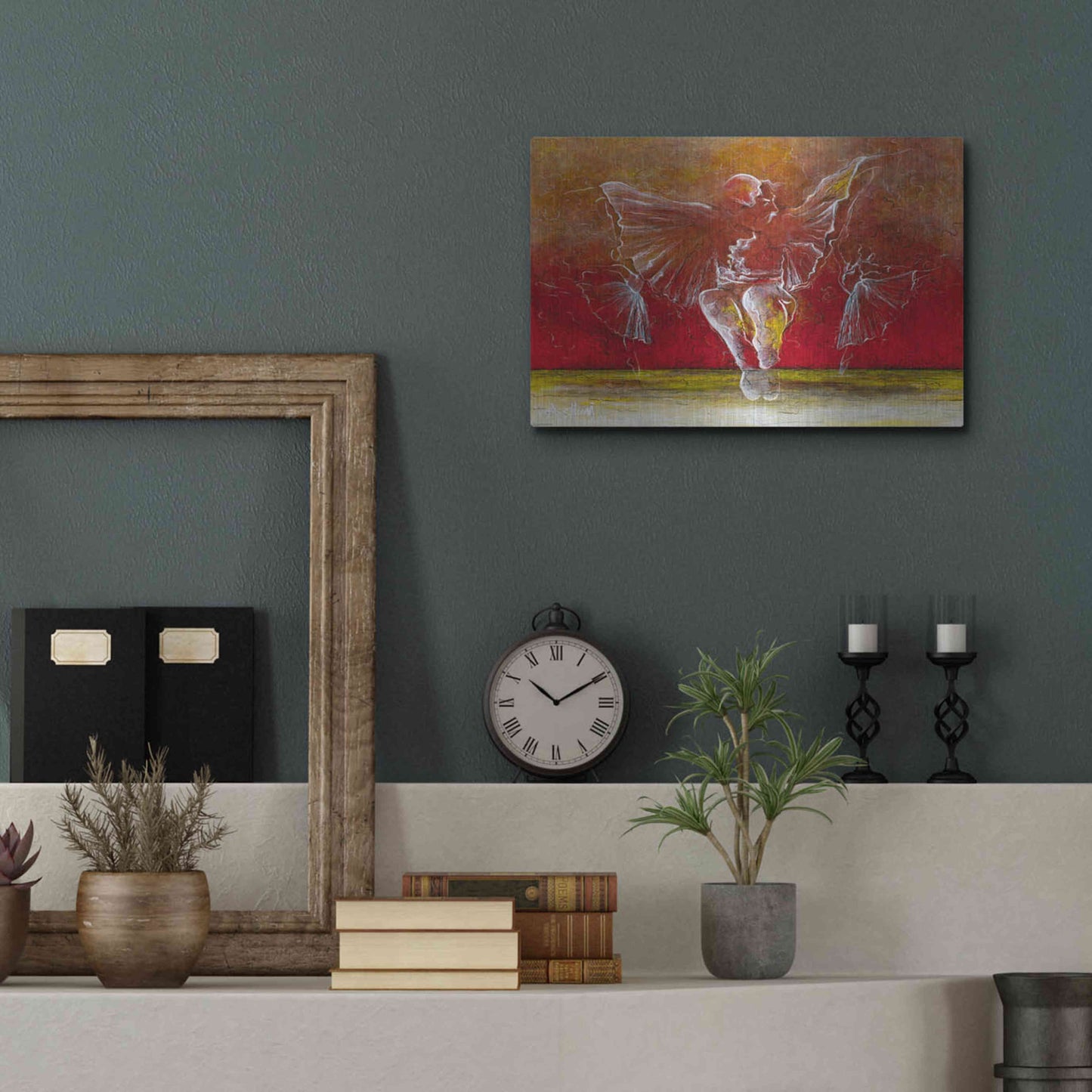 Luxe Metal Art 'The Dance of Baci' by Samedin Asllani, Metal Wall Art,16x12