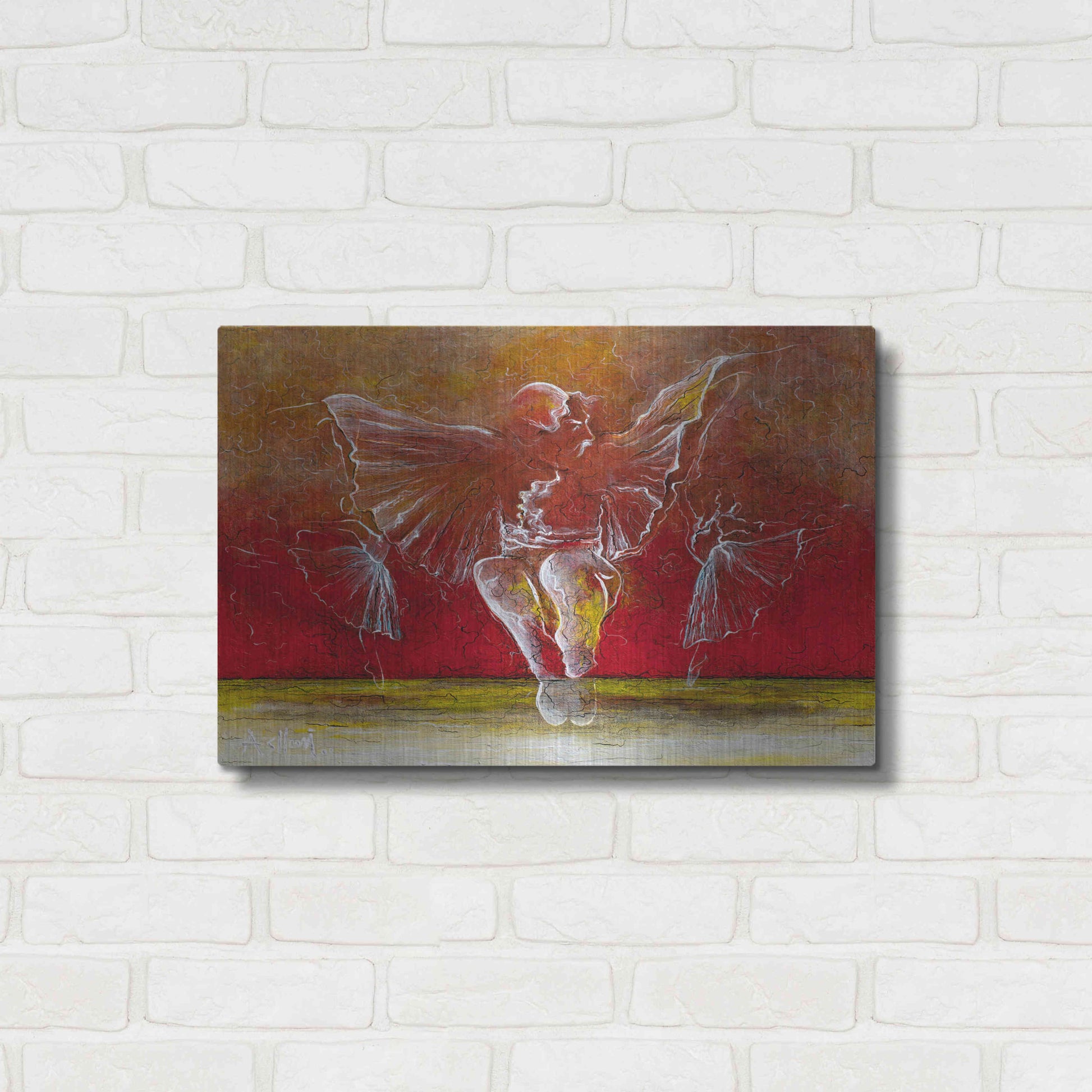 Luxe Metal Art 'The Dance of Baci' by Samedin Asllani, Metal Wall Art,24x16