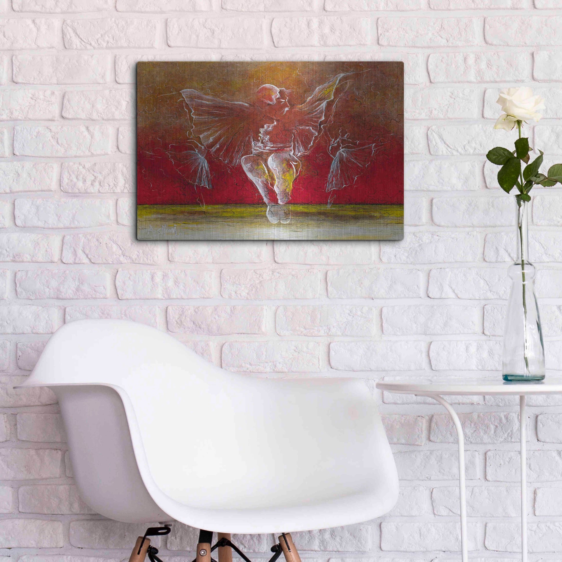 Luxe Metal Art 'The Dance of Baci' by Samedin Asllani, Metal Wall Art,24x16
