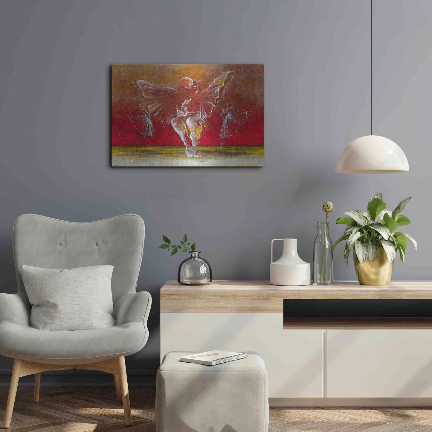 Luxe Metal Art 'The Dance of Baci' by Samedin Asllani, Metal Wall Art,24x16