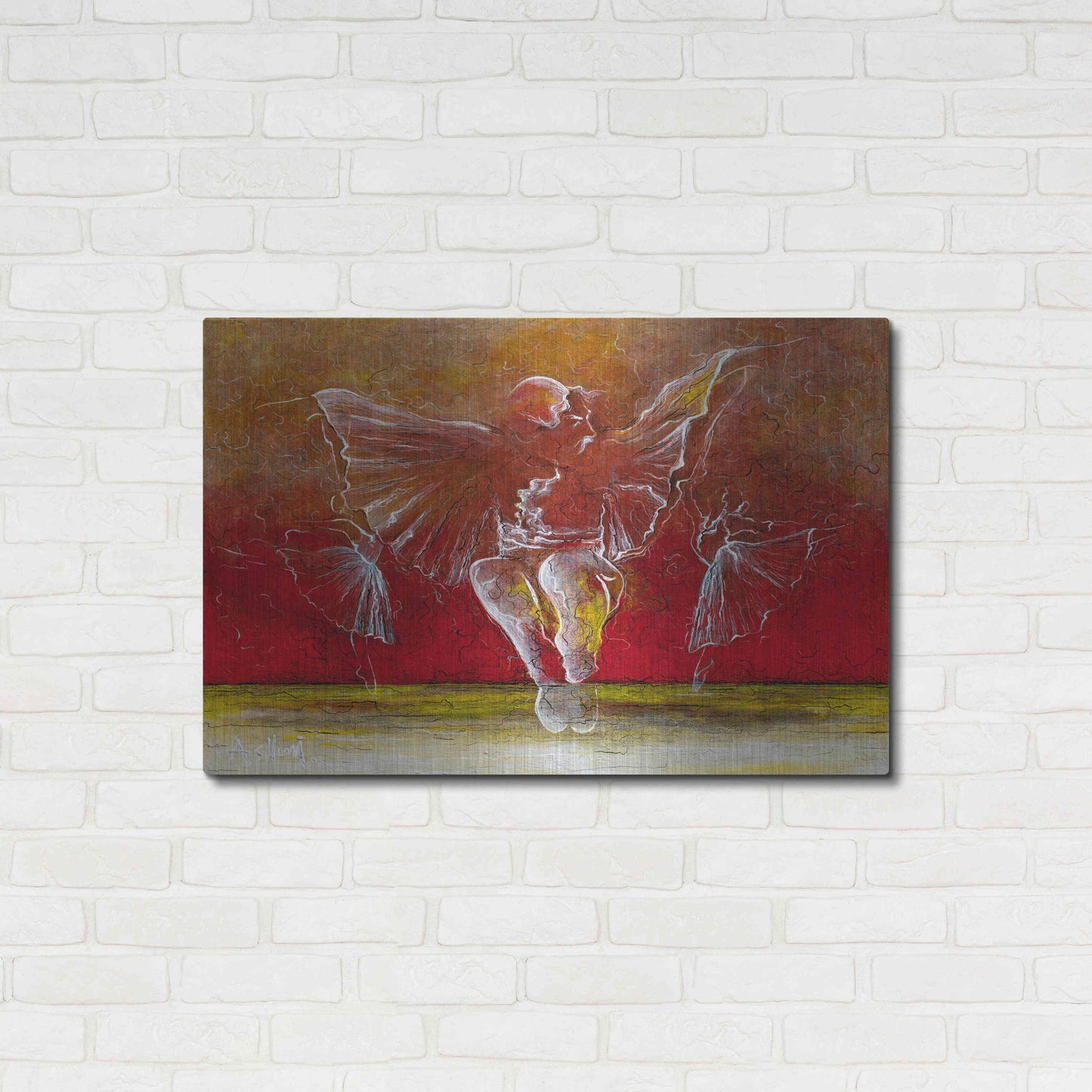 Luxe Metal Art 'The Dance of Baci' by Samedin Asllani, Metal Wall Art,36x24