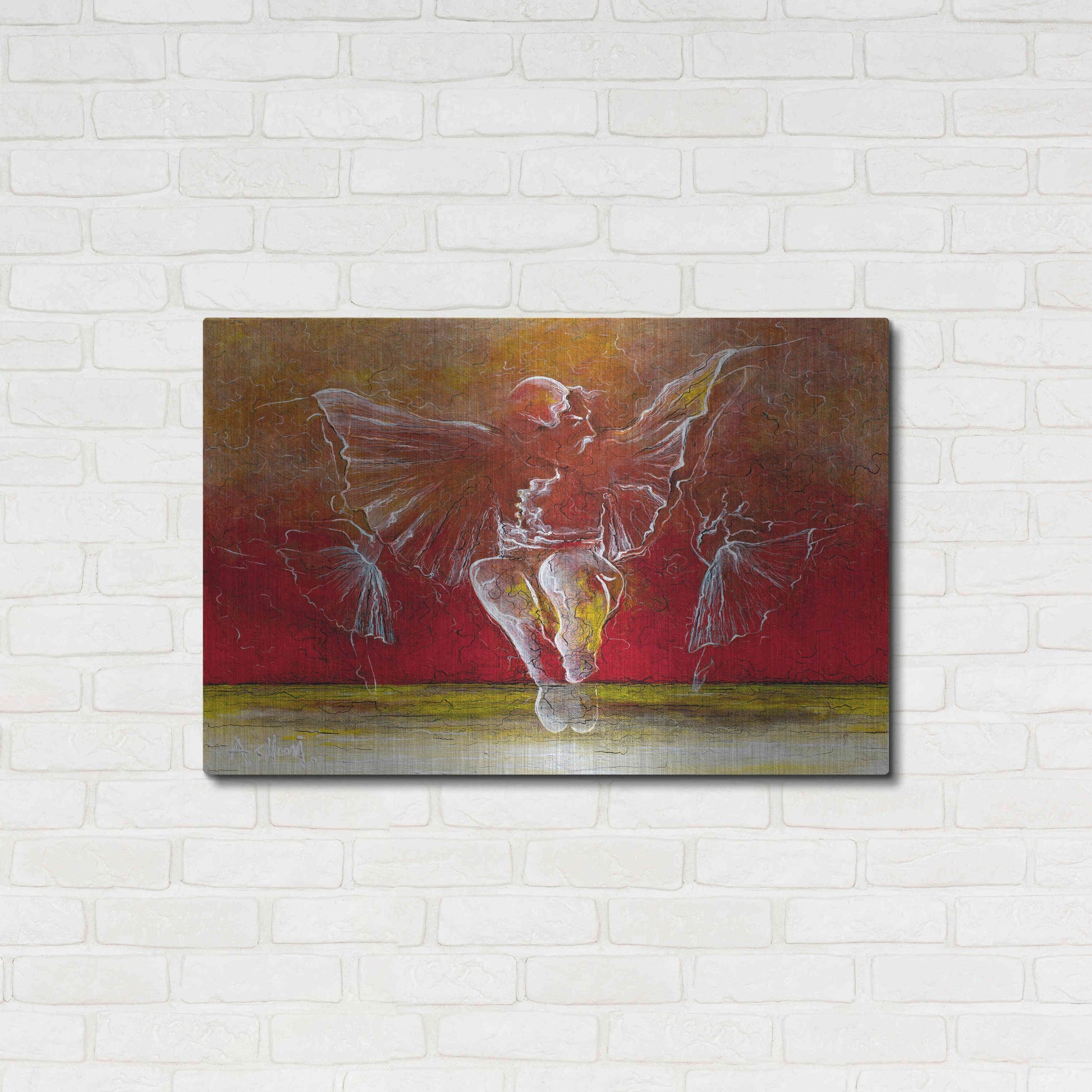 Luxe Metal Art 'The Dance of Baci' by Samedin Asllani, Metal Wall Art,36x24