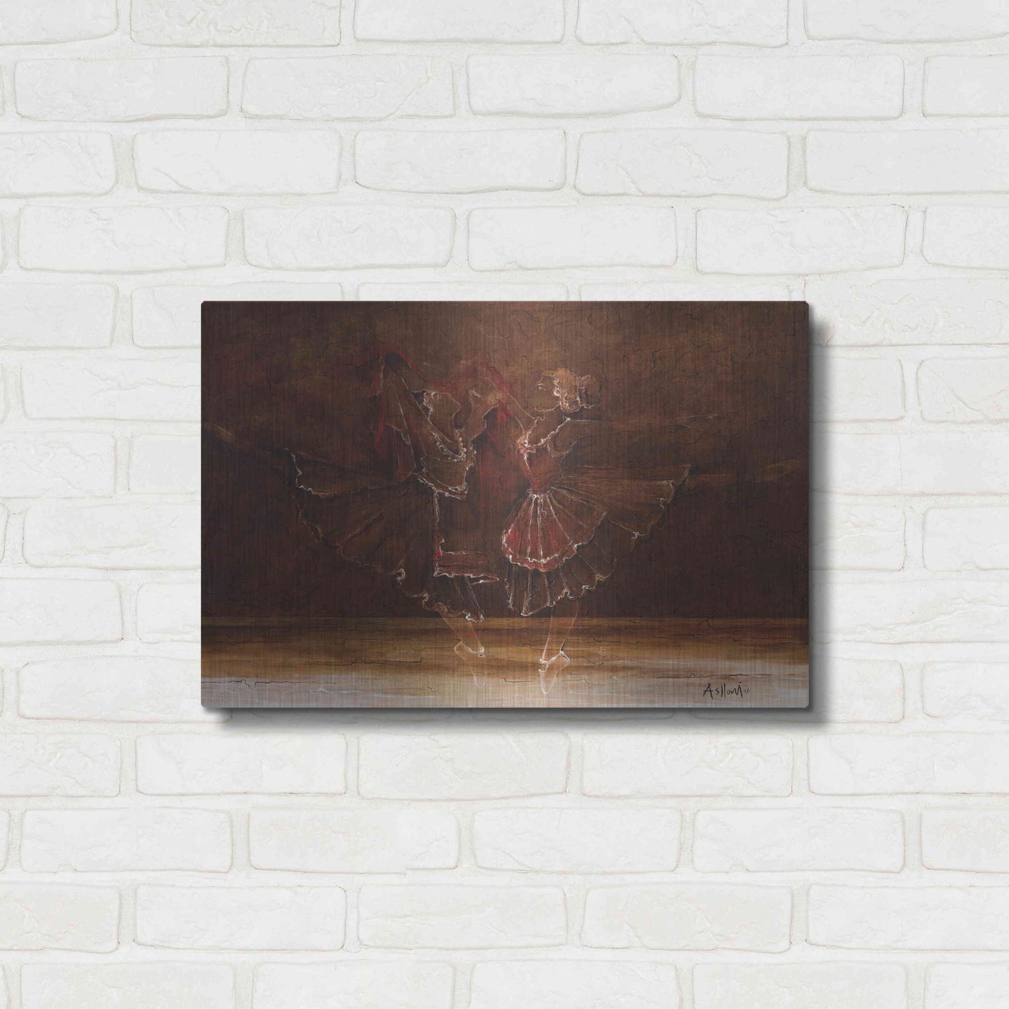 Luxe Metal Art 'Ballerinas' by Samedin Asllani, Metal Wall Art,24x16