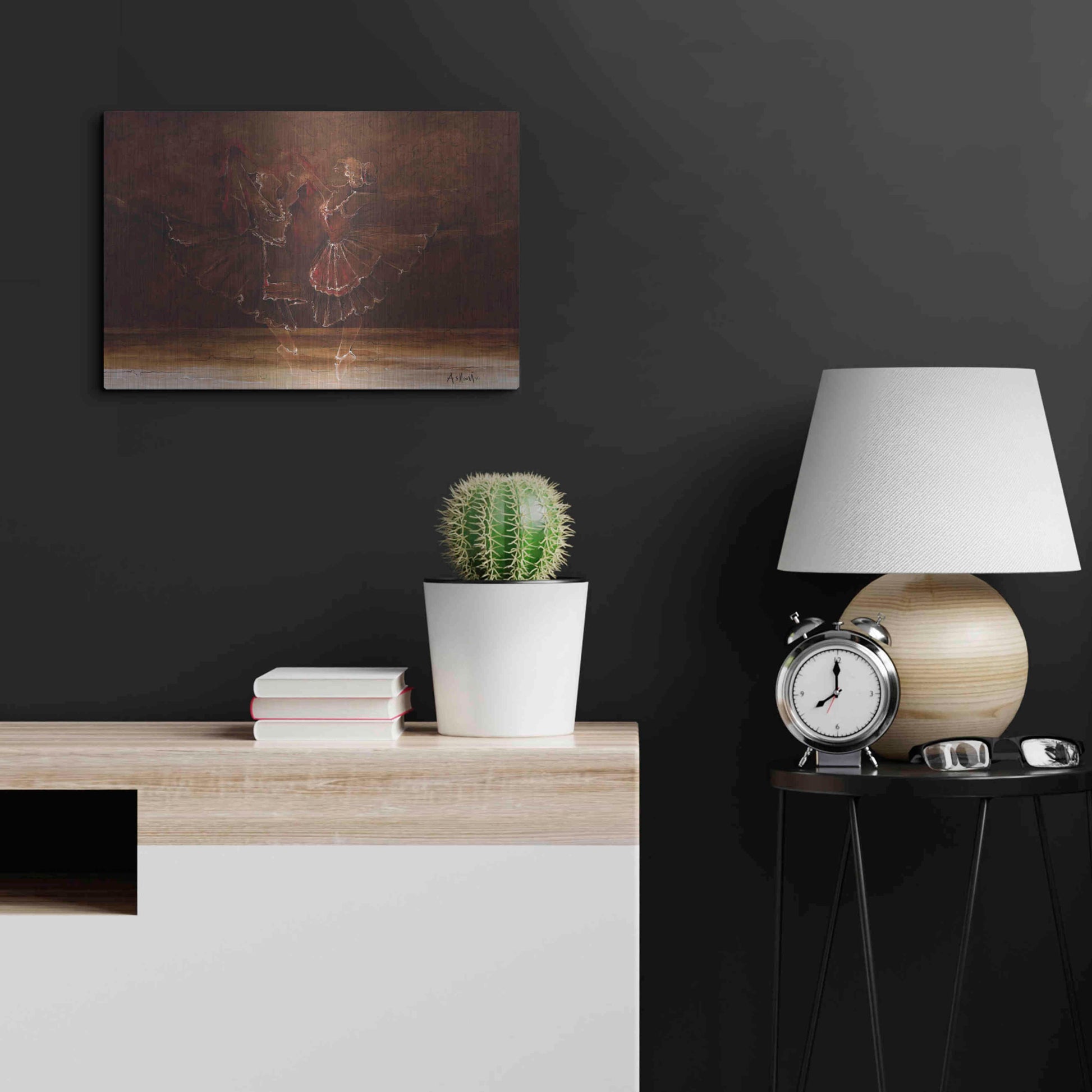 Luxe Metal Art 'Ballerinas' by Samedin Asllani, Metal Wall Art,24x16