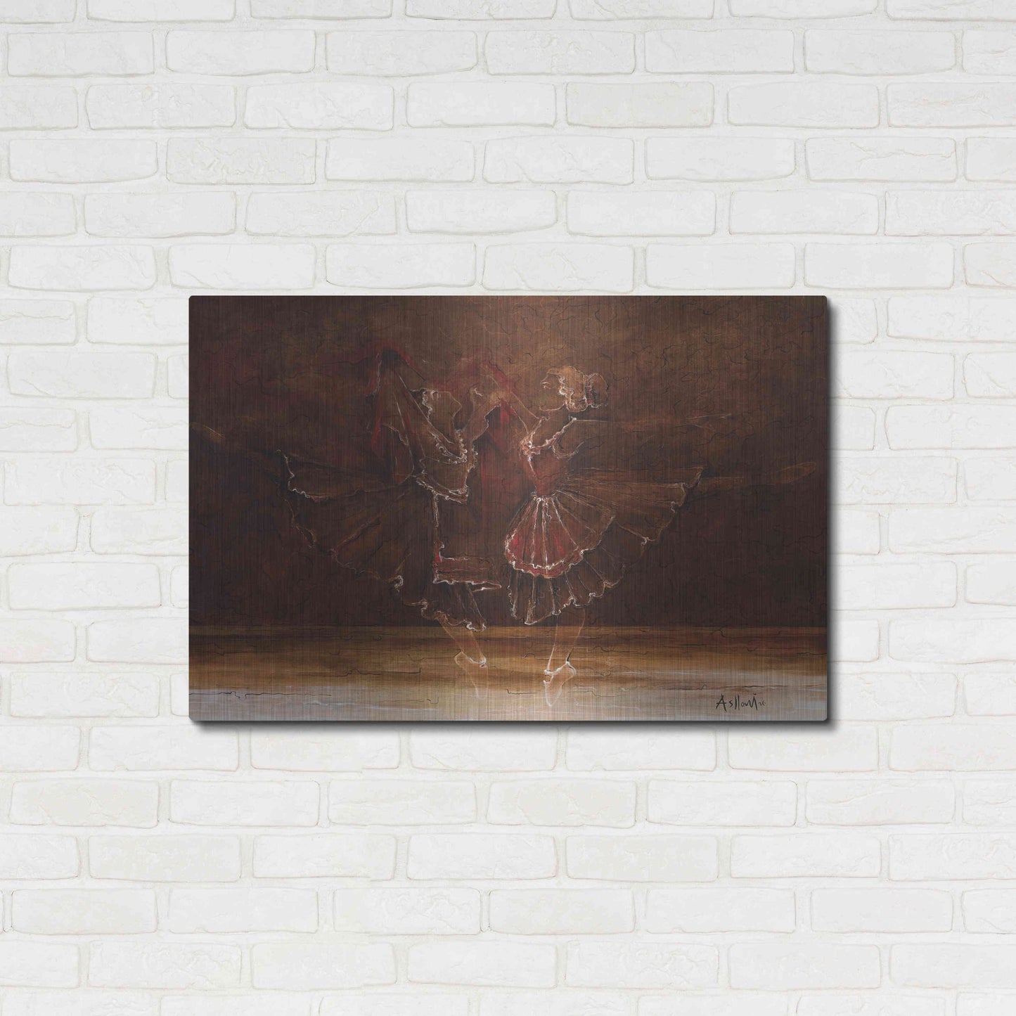 Luxe Metal Art 'Ballerinas' by Samedin Asllani, Metal Wall Art,36x24