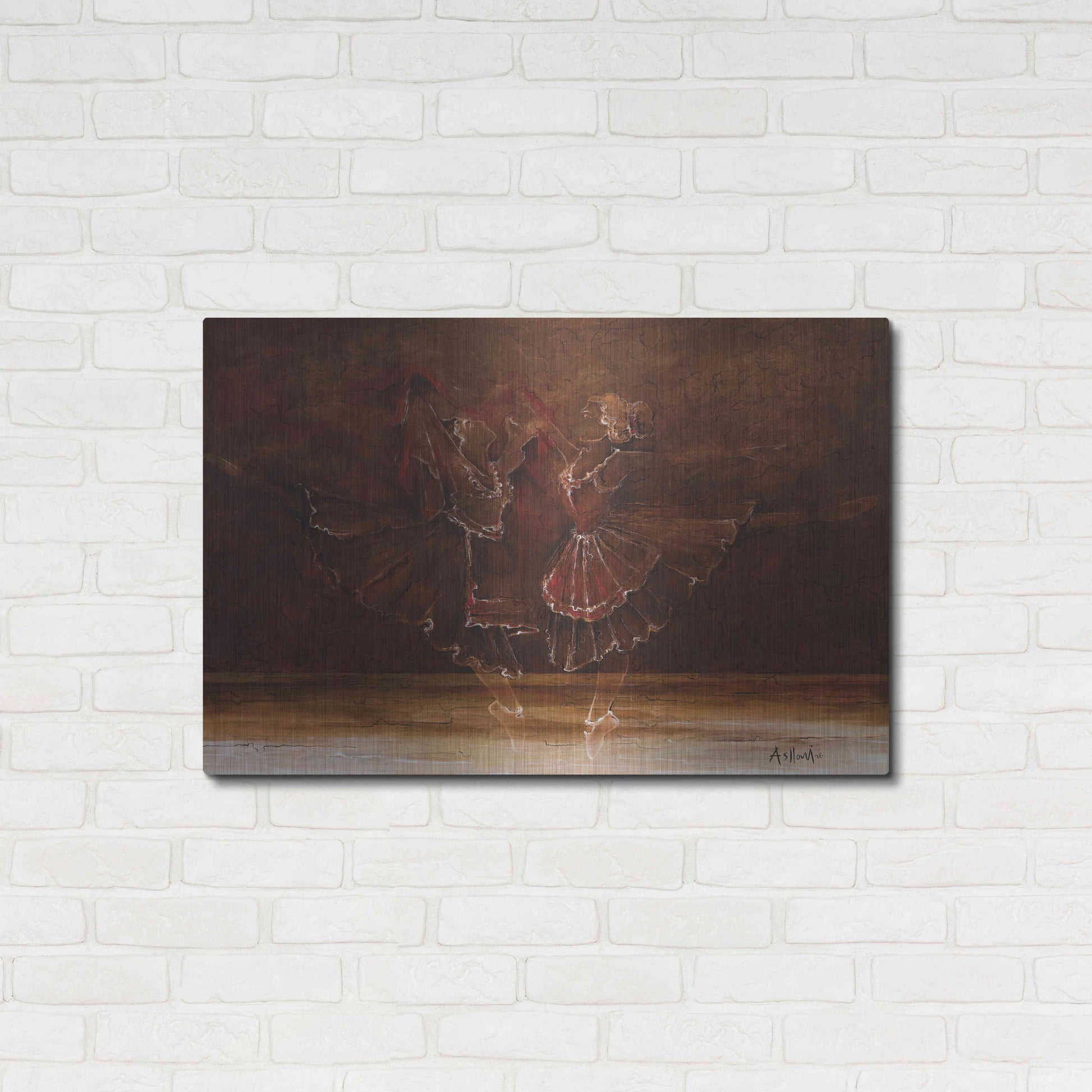 Luxe Metal Art 'Ballerinas' by Samedin Asllani, Metal Wall Art,36x24