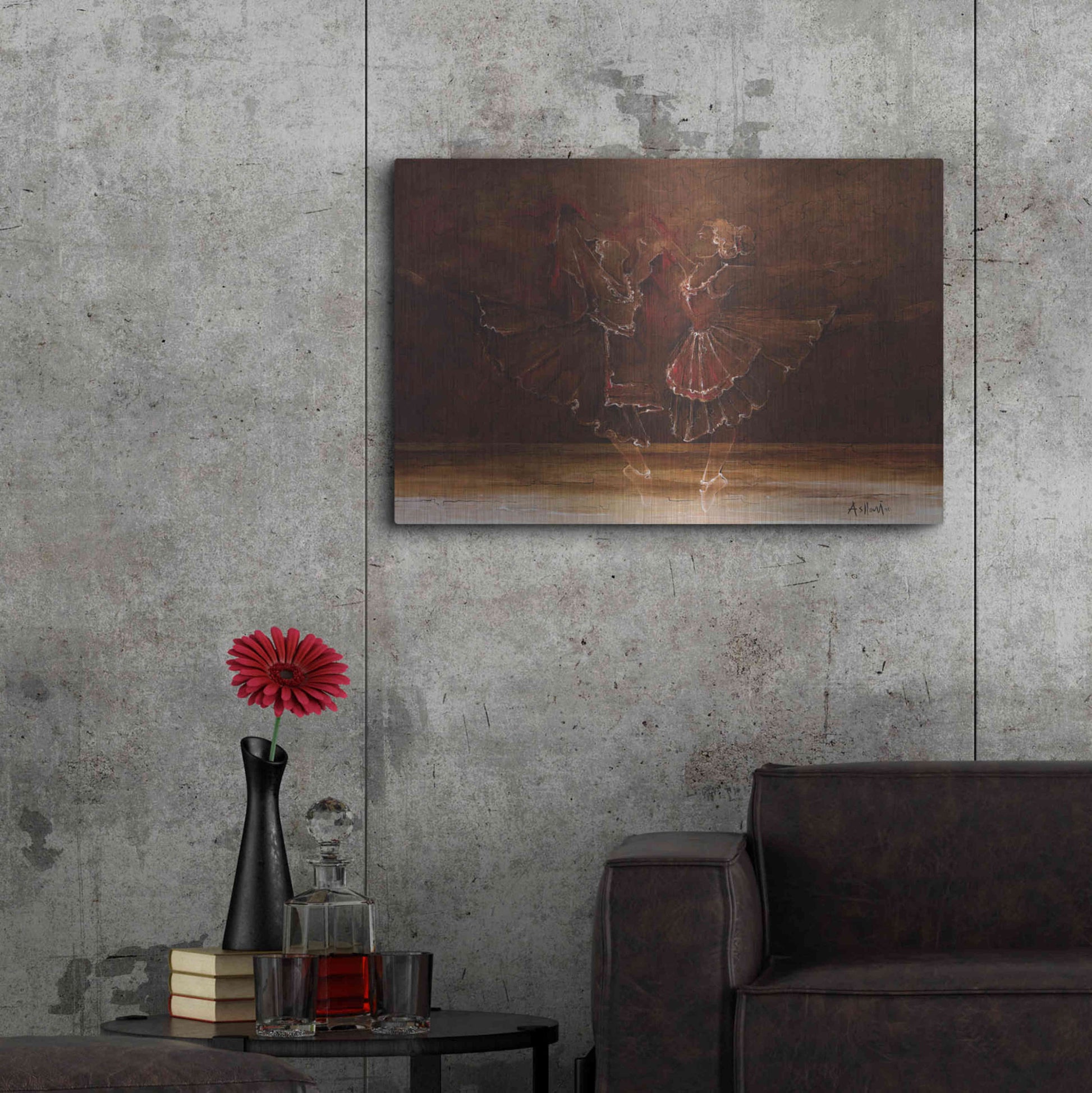 Luxe Metal Art 'Ballerinas' by Samedin Asllani, Metal Wall Art,36x24