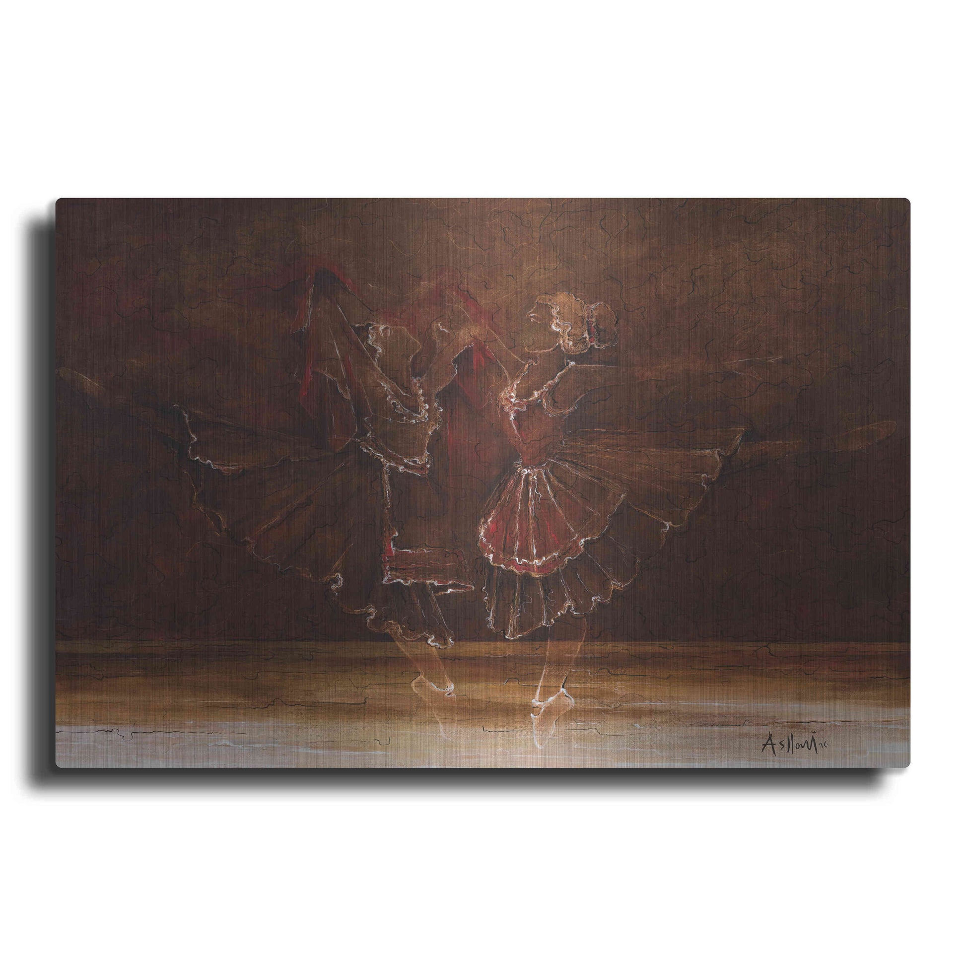 Luxe Metal Art 'Ballerinas' by Samedin Asllani, Metal Wall Art