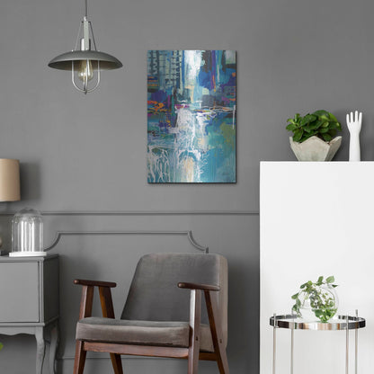 Luxe Metal Art 'Motion' by Jeanette Vertentes, Metal Wall Art,16x24