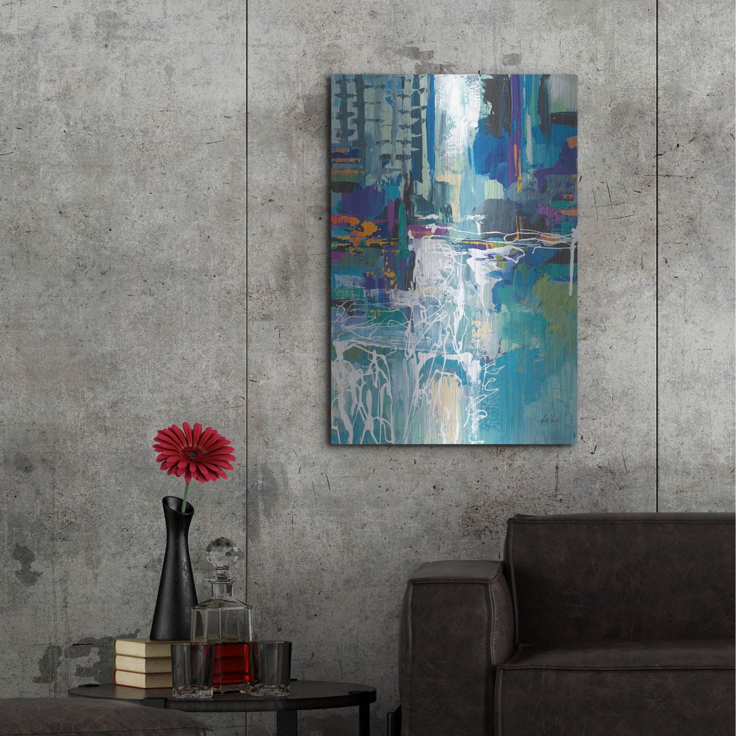 Luxe Metal Art 'Motion' by Jeanette Vertentes, Metal Wall Art,24x36