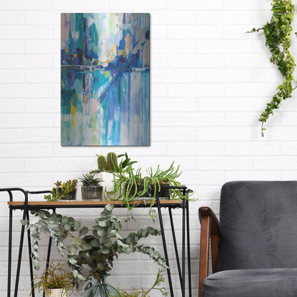 Luxe Metal Art 'Thru the Glass' by Jeanette Vertentes, Metal Wall Art,12x16