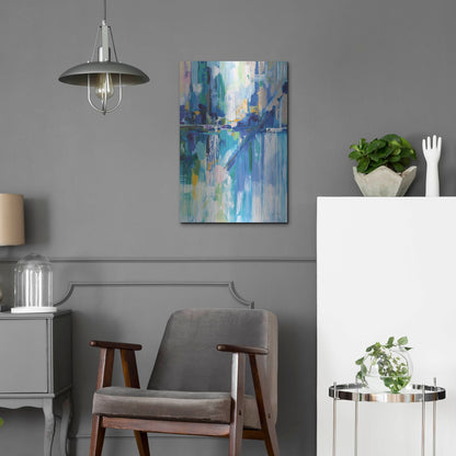 Luxe Metal Art 'Thru the Glass' by Jeanette Vertentes, Metal Wall Art,16x24