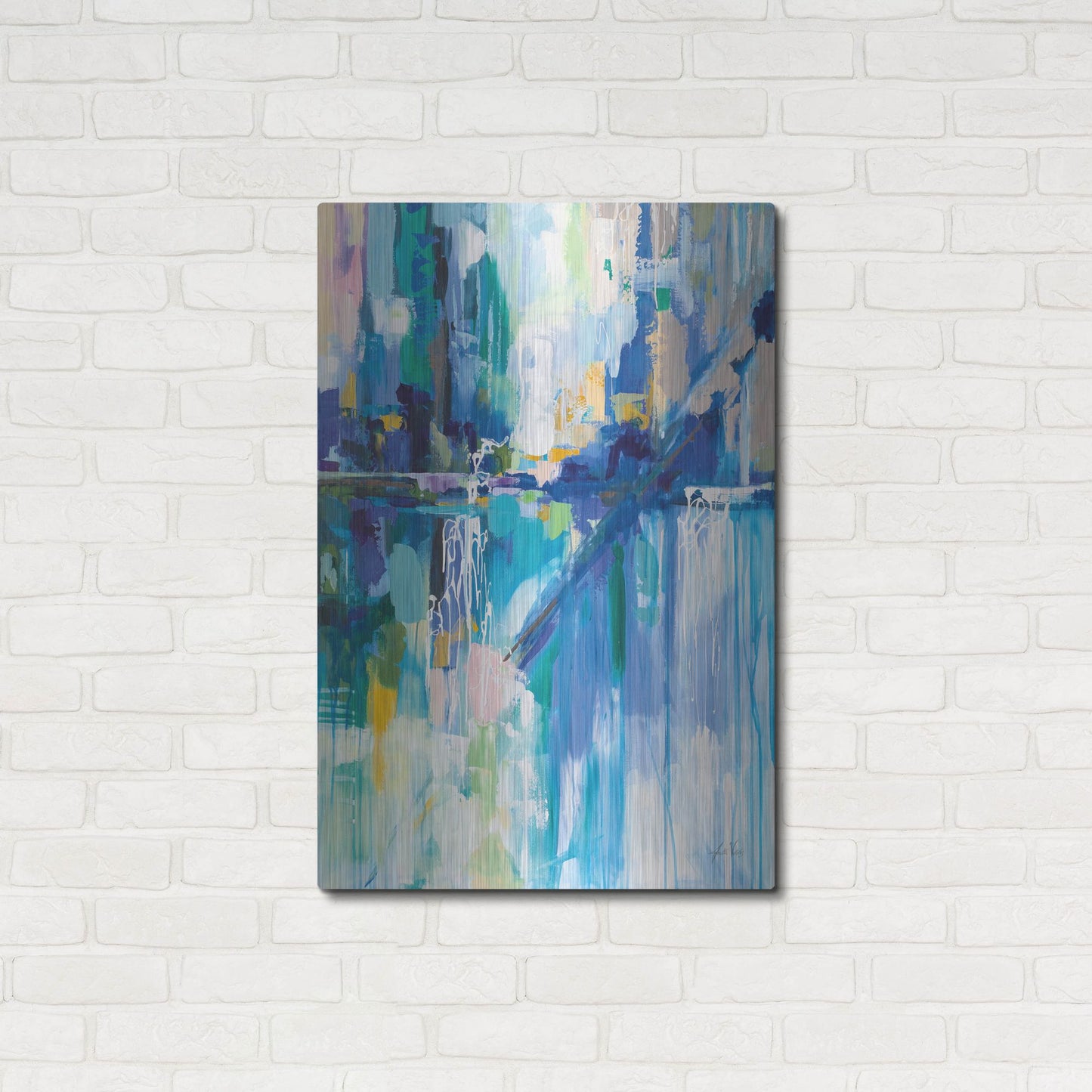 Luxe Metal Art 'Thru the Glass' by Jeanette Vertentes, Metal Wall Art,24x36