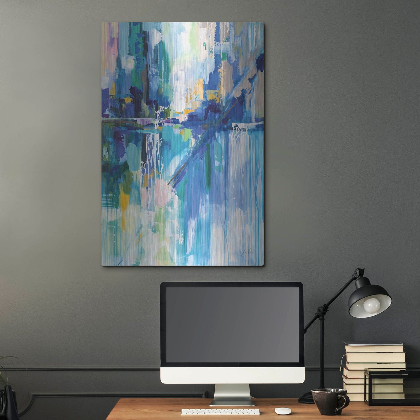 Luxe Metal Art 'Thru the Glass' by Jeanette Vertentes, Metal Wall Art,24x36