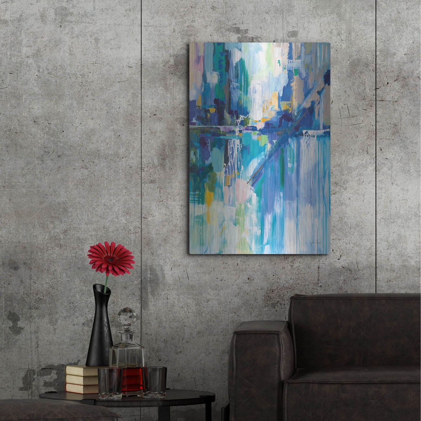 Luxe Metal Art 'Thru the Glass' by Jeanette Vertentes, Metal Wall Art,24x36