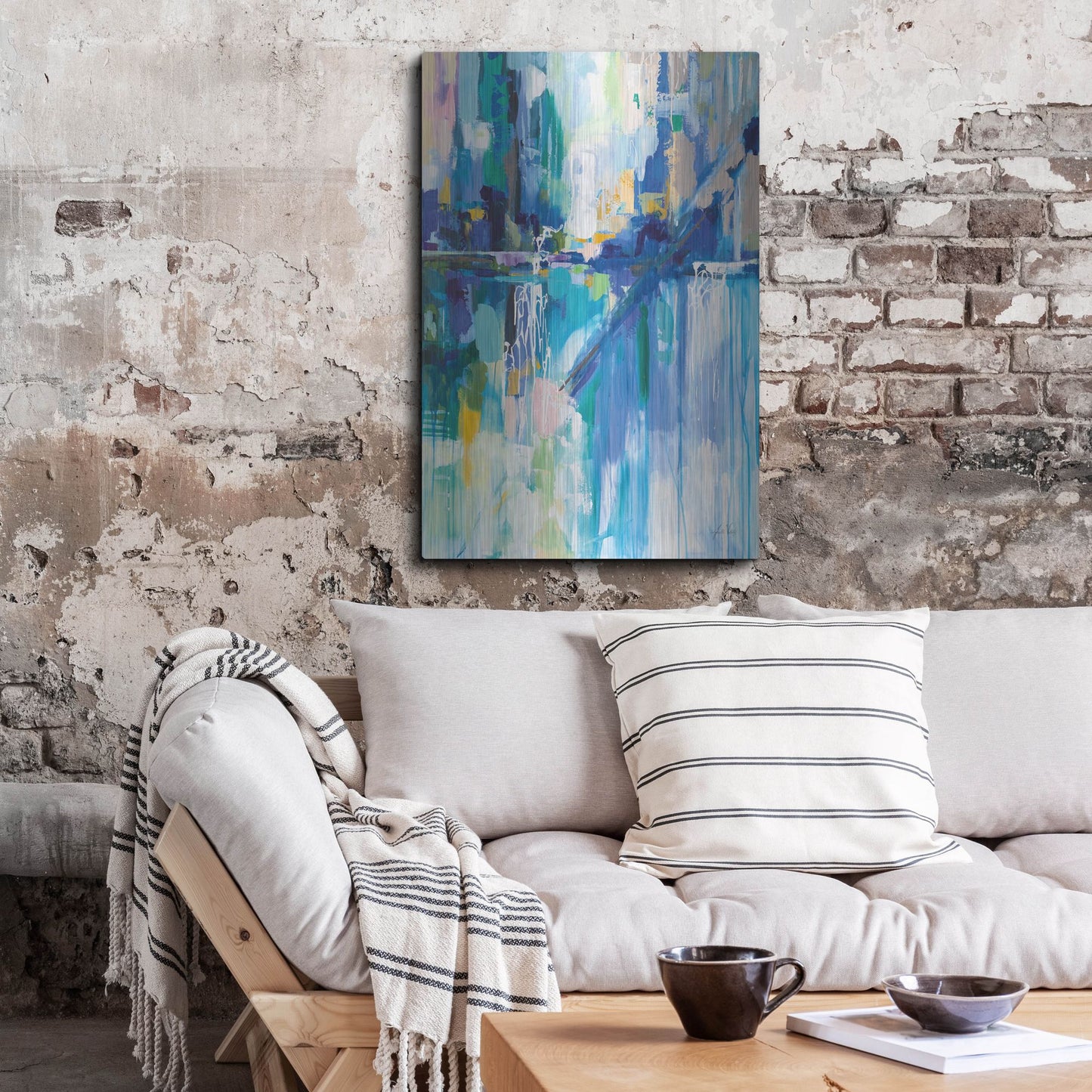 Luxe Metal Art 'Thru the Glass' by Jeanette Vertentes, Metal Wall Art,24x36