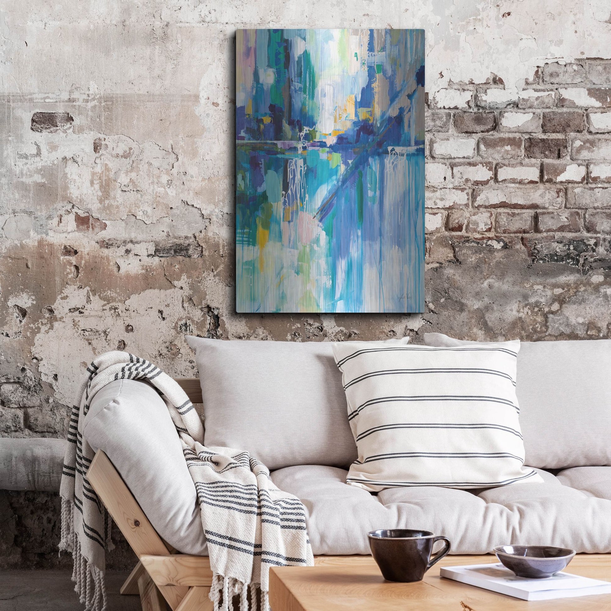 Luxe Metal Art 'Thru the Glass' by Jeanette Vertentes, Metal Wall Art,24x36