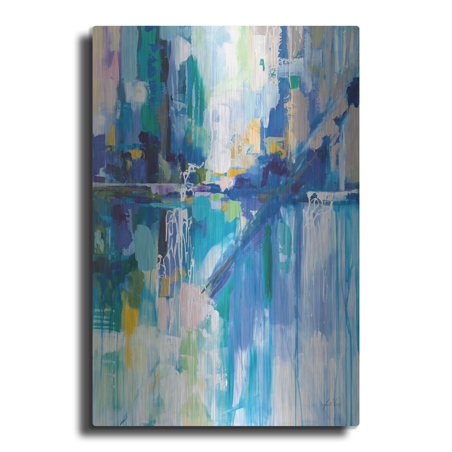 Luxe Metal Art 'Thru the Glass' by Jeanette Vertentes, Metal Wall Art