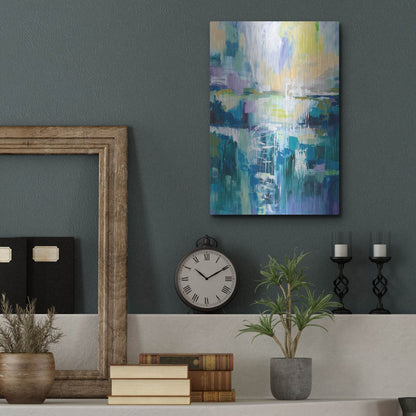 Luxe Metal Art 'Into the Water' by Jeanette Vertentes, Metal Wall Art,12x16