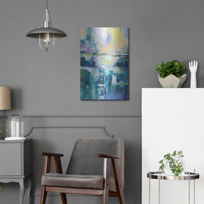 Luxe Metal Art 'Into the Water' by Jeanette Vertentes, Metal Wall Art,16x24