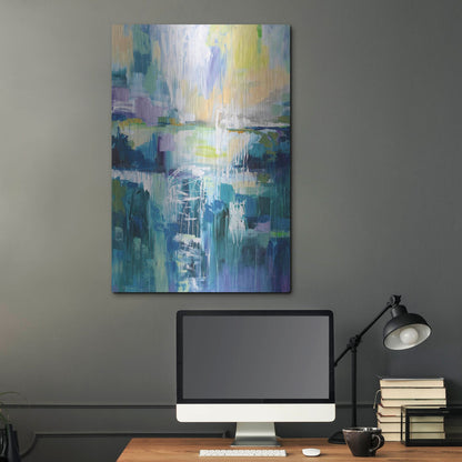 Luxe Metal Art 'Into the Water' by Jeanette Vertentes, Metal Wall Art,24x36