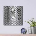 'Geo Feathers III Zentangle' by Sara Zieve Miller – Metal Wall Art, 12x12 room view