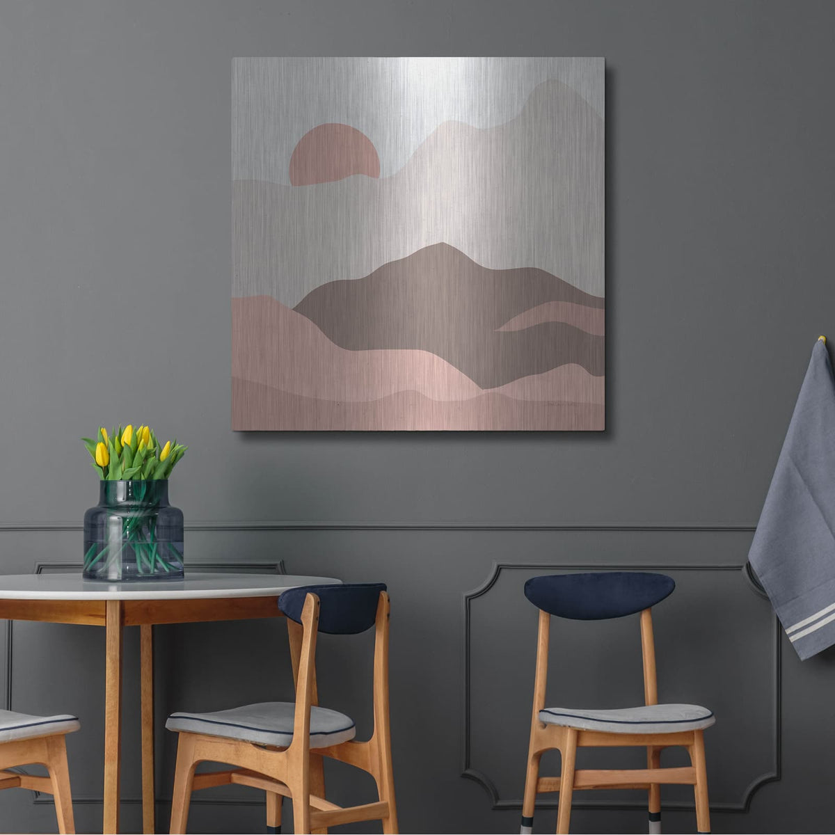'Mountainous II' by Sara Zieve Miller – Metal Wall Art, 36x36 room view