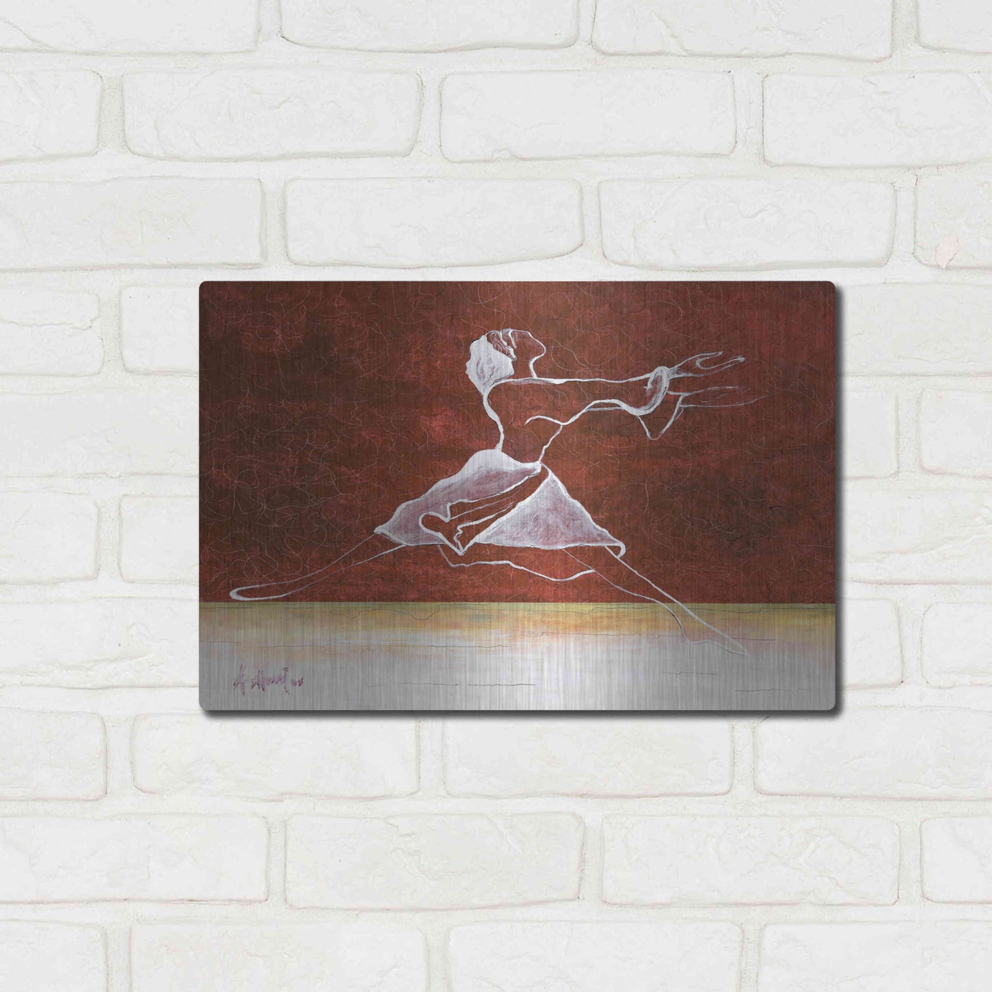 Luxe Metal Art 'Le Done De Soi' by Samedin Asllani, Metal Wall Art,16x12