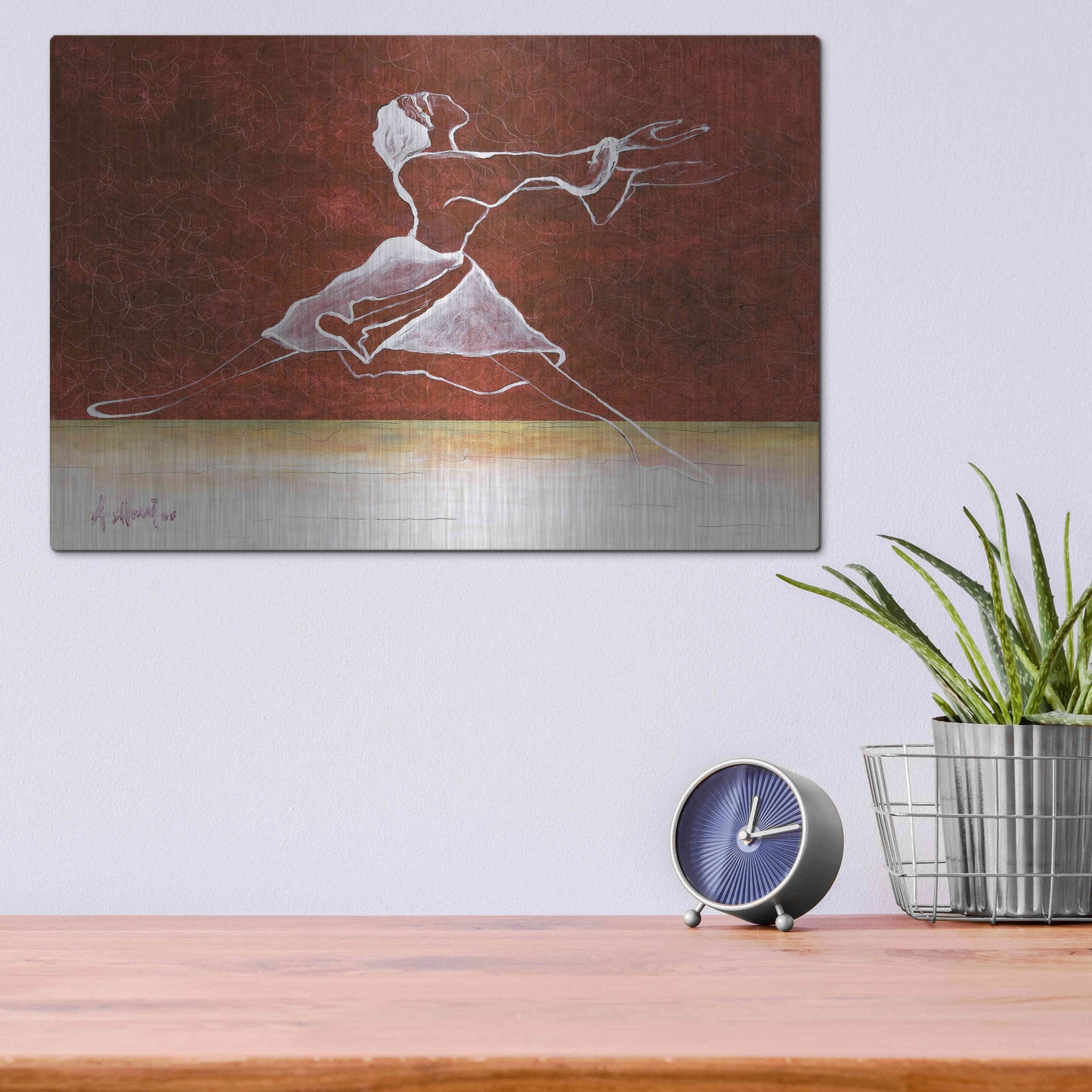 Luxe Metal Art 'Le Done De Soi' by Samedin Asllani, Metal Wall Art,16x12